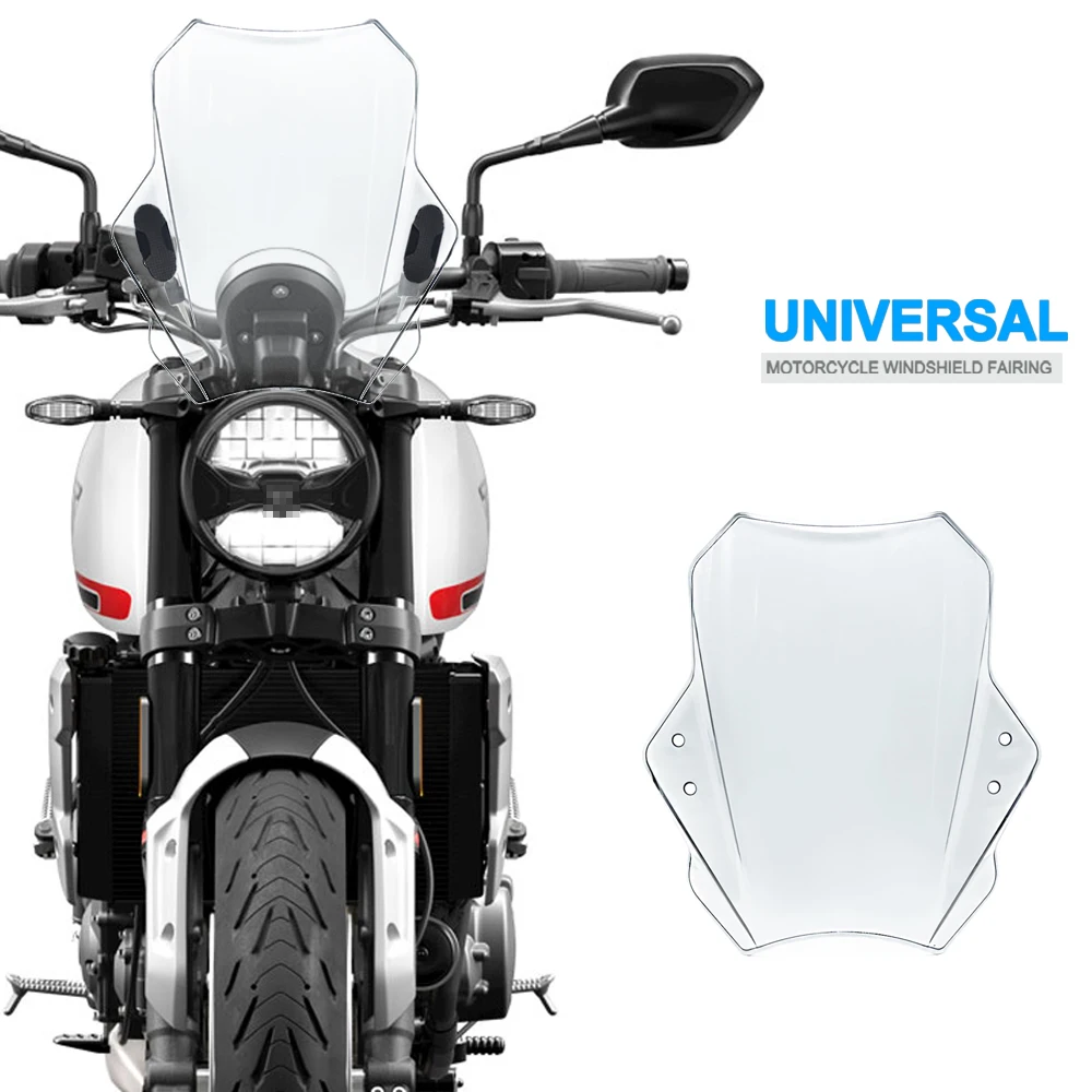 

For Trident 660 Trident660 2021 2022 Universal Motorcycle Windscreen Windshield Covers Deflector