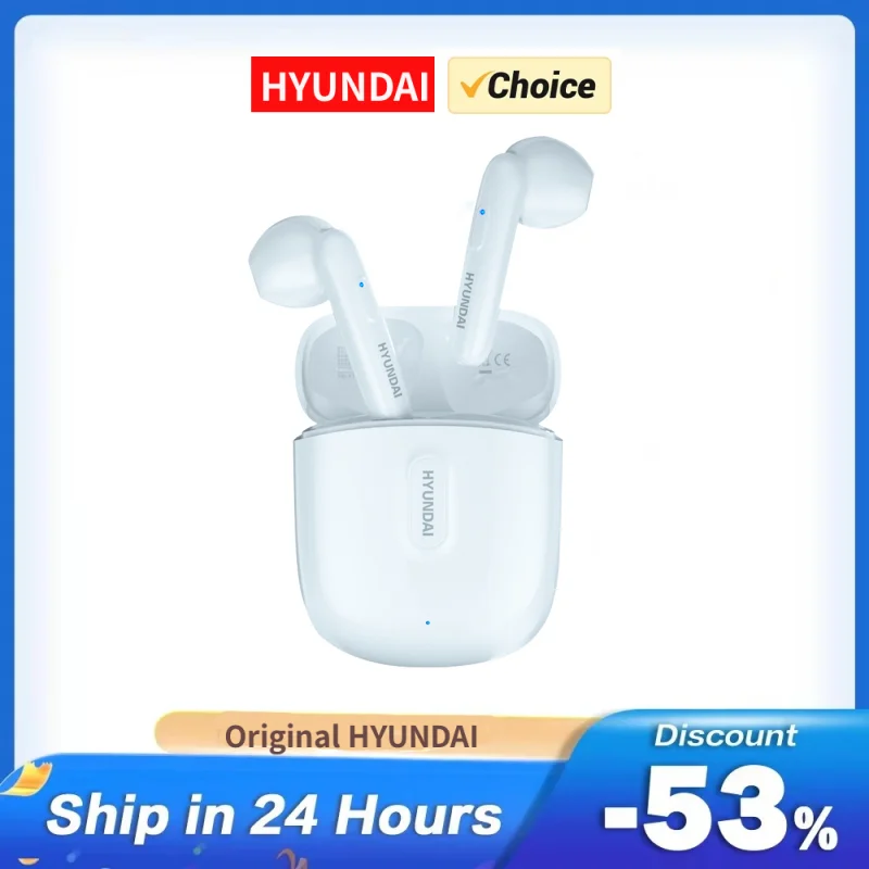 Original HYUNDAI HY-T17 TWS In ear Wireless Bluetooth Earphones HD Call Low latency Earbuds  For Gaming Sports