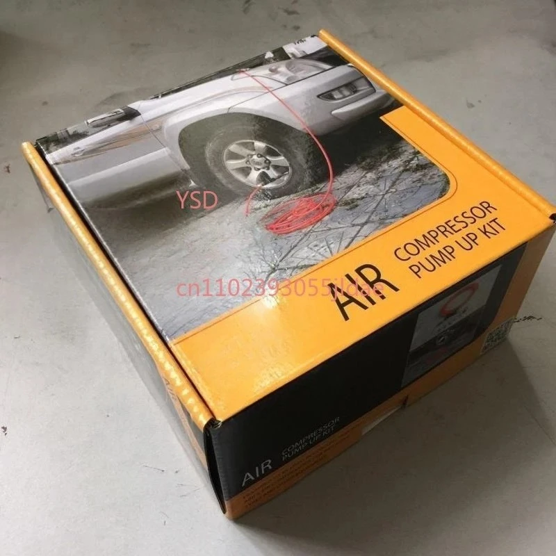 New Small Dual-cylinder Air Pump | HF Car Tire Inflator with Pressure Gauge & Air Pipe