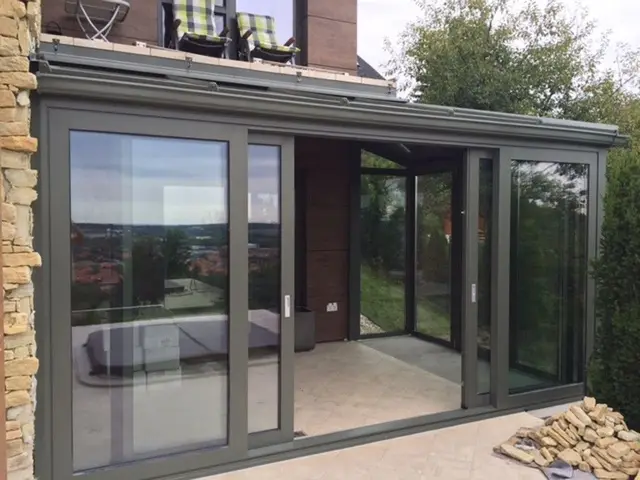 Factory Price Lift Sliding Door Heavy Duty Big Vision Patio Door Thermal Break Aluminum Customized Double Glass Sliding Door 2