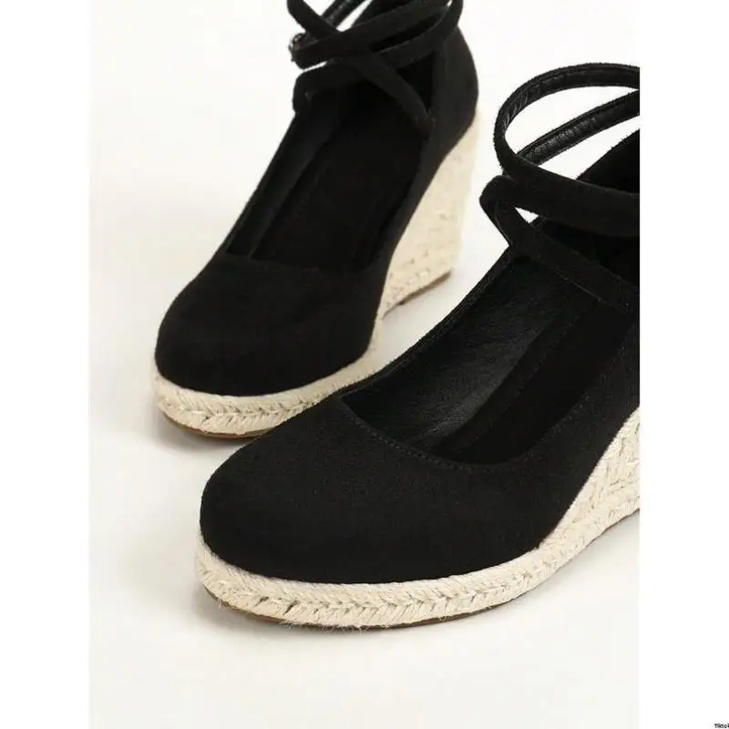 

Leather W Heel Sandals Women's New Yellow Linen Sole Faionable Breathable Slip-On oes Comfortable Ci Walk Footwear