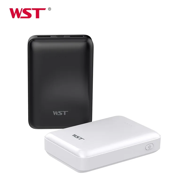 WST Cheap Mini Power Bank 5V 2A Dual USB Battery Powerbank External Mobile Phone Charger 10000mAh Power Bank