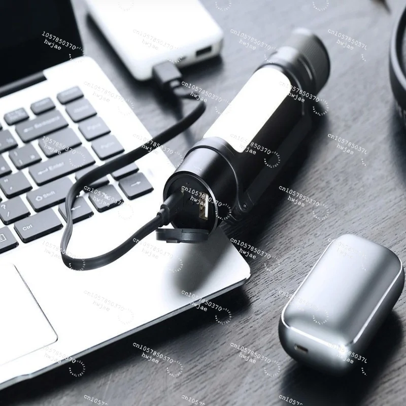 Portable 6 in 1 Music Flashlight Outdoor  IPX4 Waterproof Speaker Emergency Powerbank Rechargeable