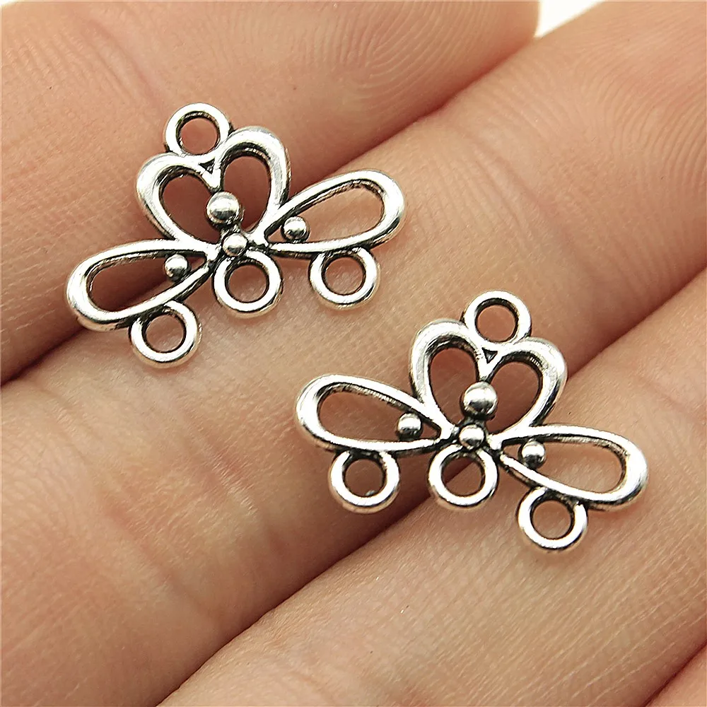 20 sztuk 18x13mm Charm kolczyki połączenie do tworzenia biżuterii 2 kolory kolczyki połączenie urok — zdjęcie 4