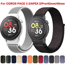 Bracelet de montre en nylon de sport pour COROS PACE 3, bracelet APEX 2 Pro, bracelet APEX 2, 46mm, 42mm