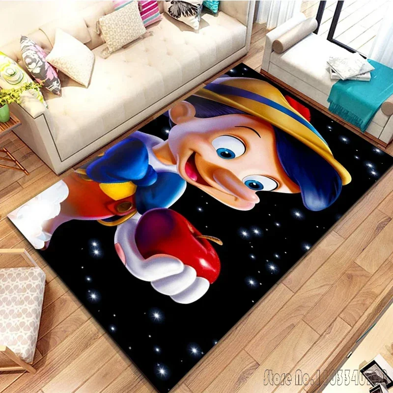  Pinocchio Cartoon Rug Carpets 80x120cm Decor for Bathroom Kids Floor Mat Living Room Children's Bedroom Sofa