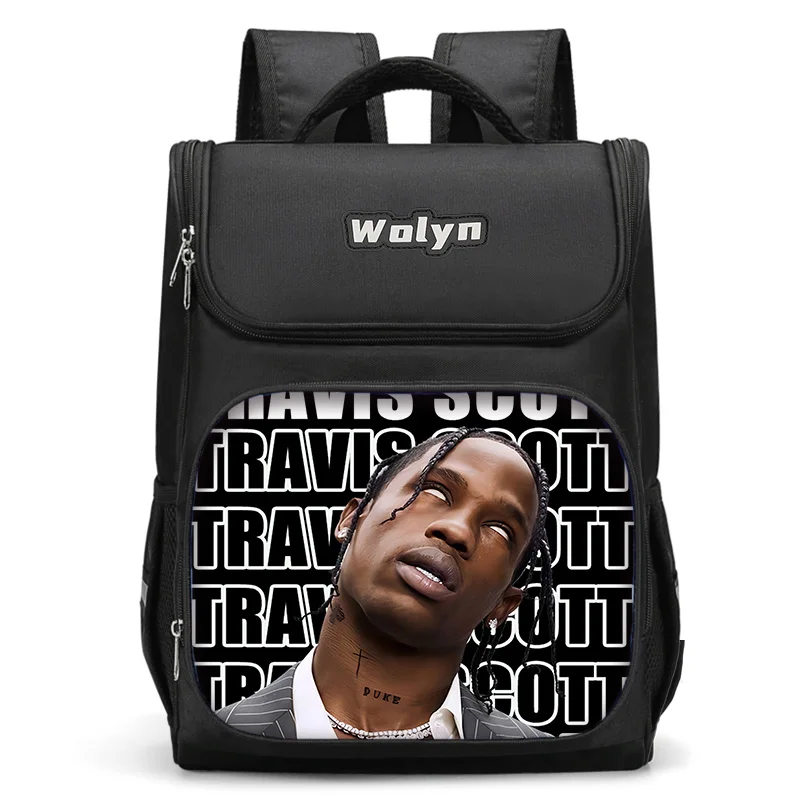 Rapper T-Travis S-Scott Large Child Backpack Boy Girls School Bag For Men Women Traveling Backpack Durable and Multi Compartmen