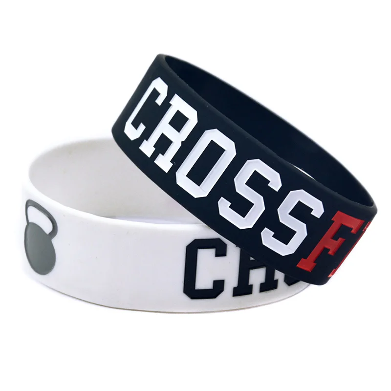 25 Stück 1 Zoll breite CrossFit-Armbänder aus Silikonkautschuk, Sport- und Fitness-Motivationsarmband, 4 Farben – Detail 8
