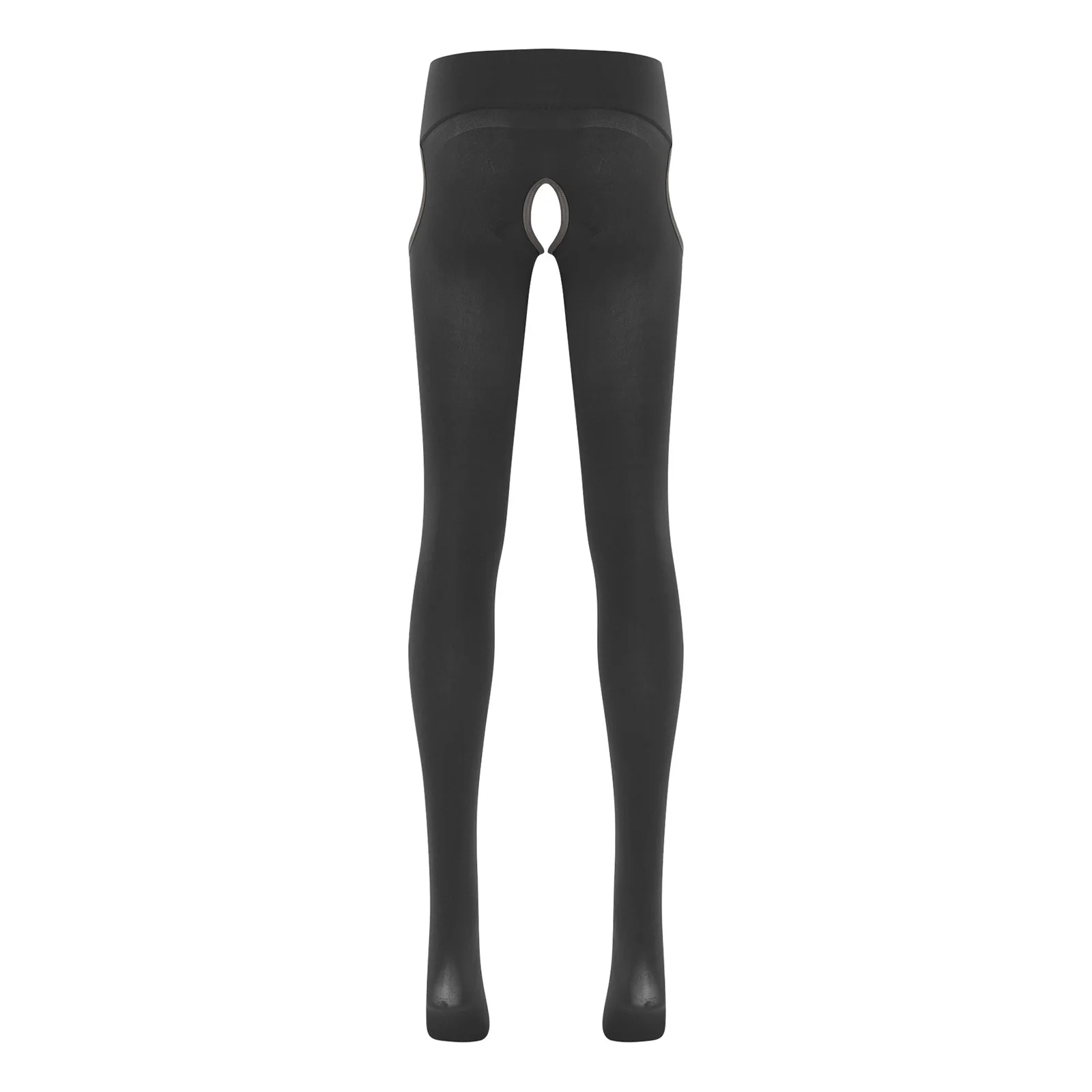 Womens Sexy Pantyhose Suspender Tights Open Crotch Thighs Hollow-out High Waist Footed Leggings Bodystockings Lingerie Socks
