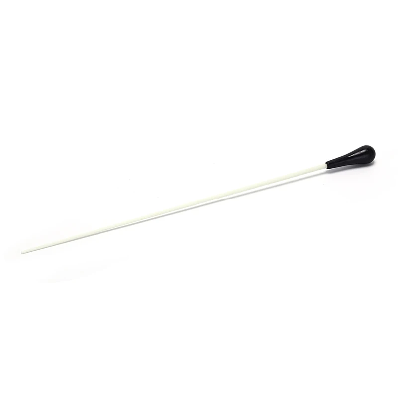 1pc Black ABS Handle Musical Music Conductor Baton Gift White 39CM length