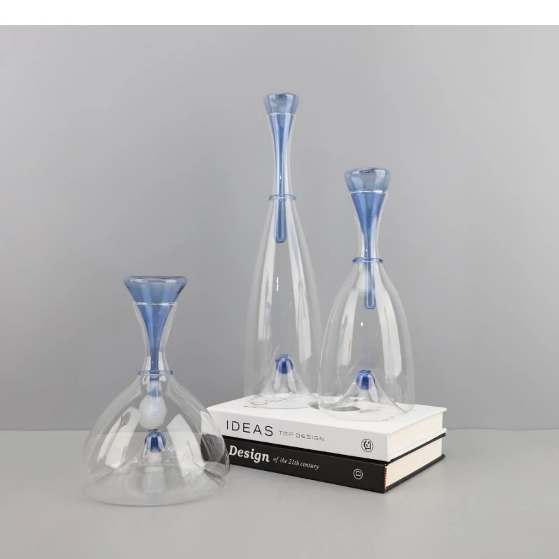 

Simple and Transparent Glass Decanter Restaurant Wine Cabinet Decoration Art Crafts Family Bar Wedding Party Set