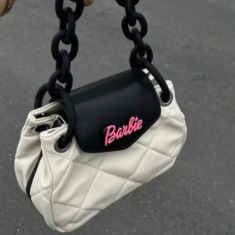 Anime Girl Barbie Handbag Kawaii Large Capacity Crossbody Shoulder Bags Cartoon Portable Chain Bag Cute Casual Tote Itabag Y2K