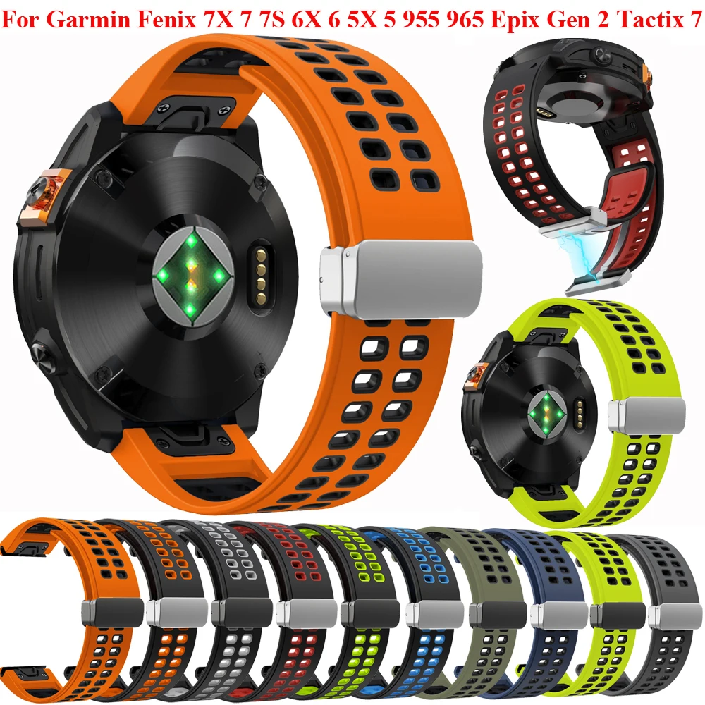 

Ремешок силиконовый QuickFit для наручных часов Garmin Fenix 7X 7 7S 6X 6 6S Pro 5 5X 5S Epix 2 Gen 2 965, 26 22 20 мм