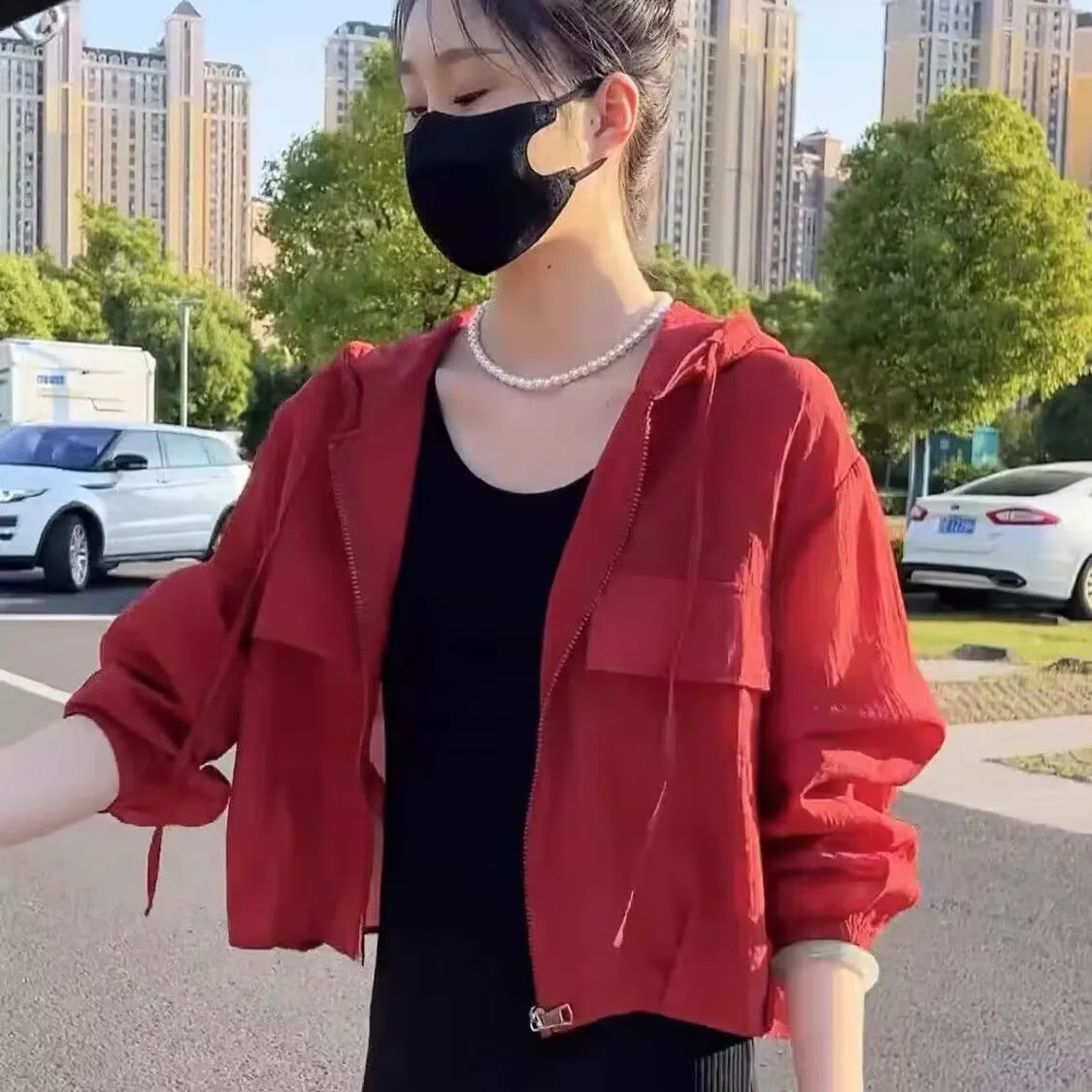 Summer Hooded Thin Sun-protective Clothing 2025 Women Casual Sports Short Jacket Female Loose UV-resistant Cardigan Jacket Top