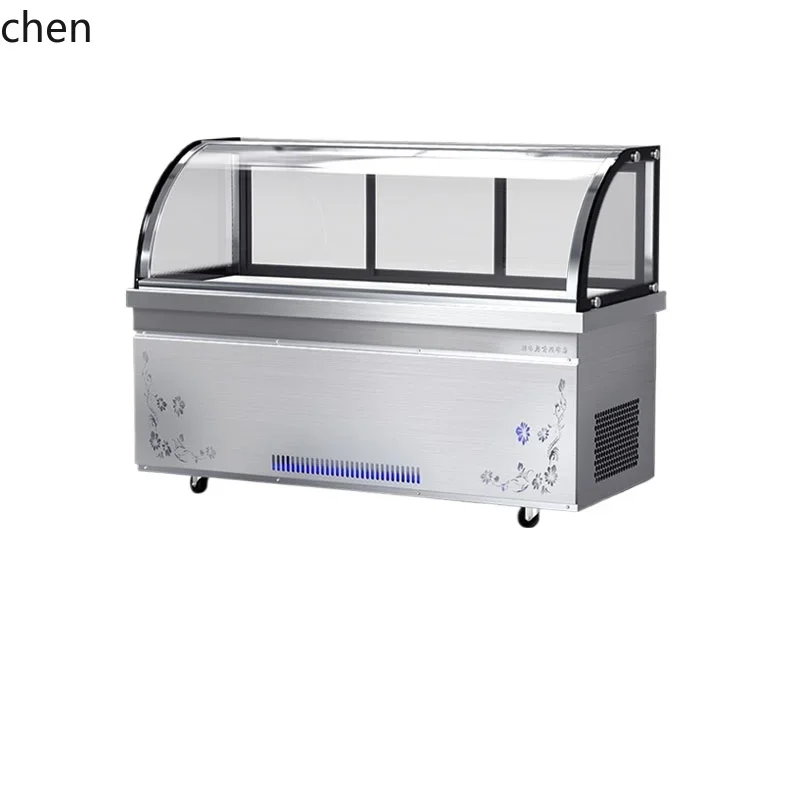 H20- cooked food display cabinet curved horizontal braised vegetable duck neck food refrigerated and fresh-keeping freezer