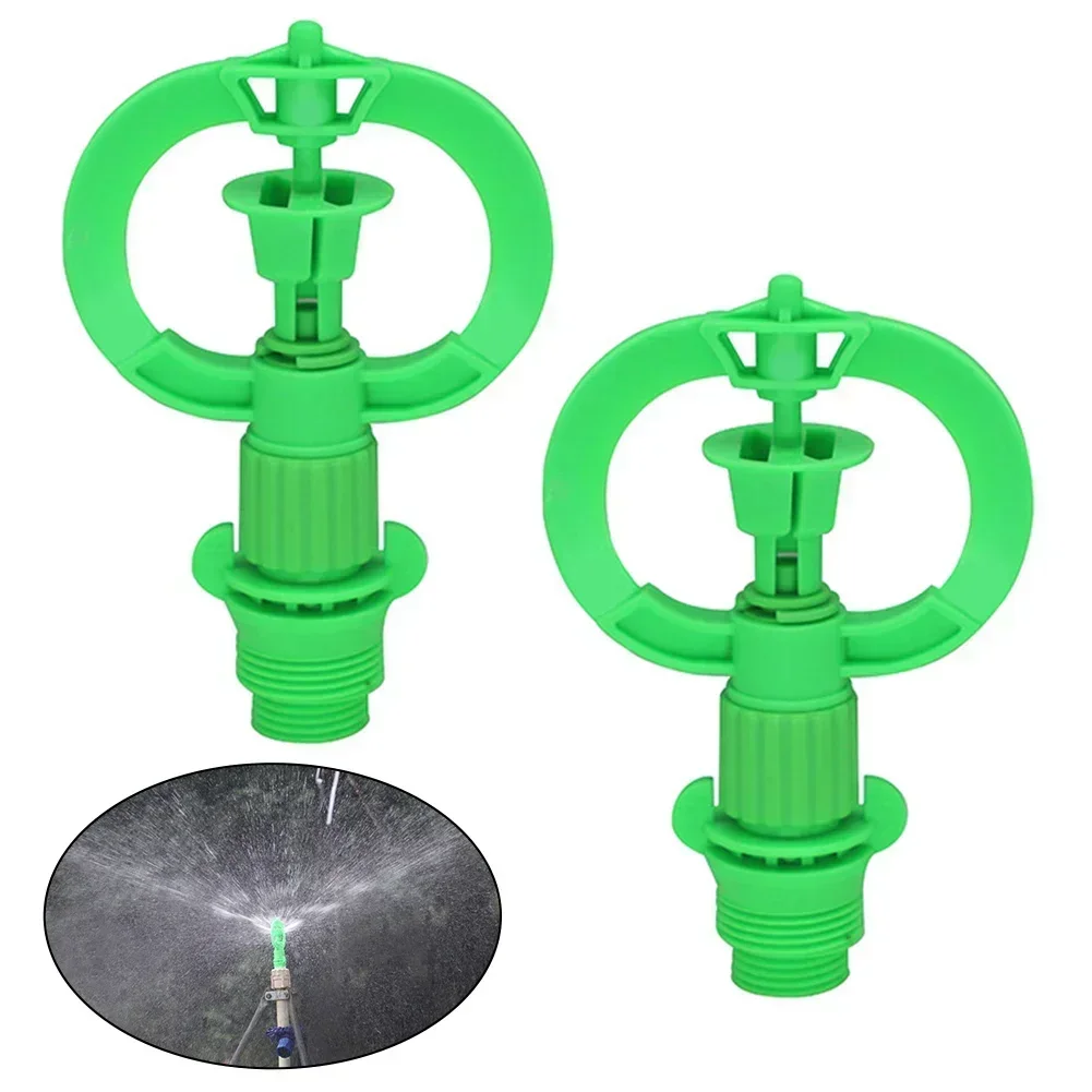 

2 шт. Спринклерная насадка 0 ~ 380 л/ч 360 ° Регулируемый поток, роторная рефракционная спринклерная резьба, садовая сельскохозяйственная насадка среднего расстояния