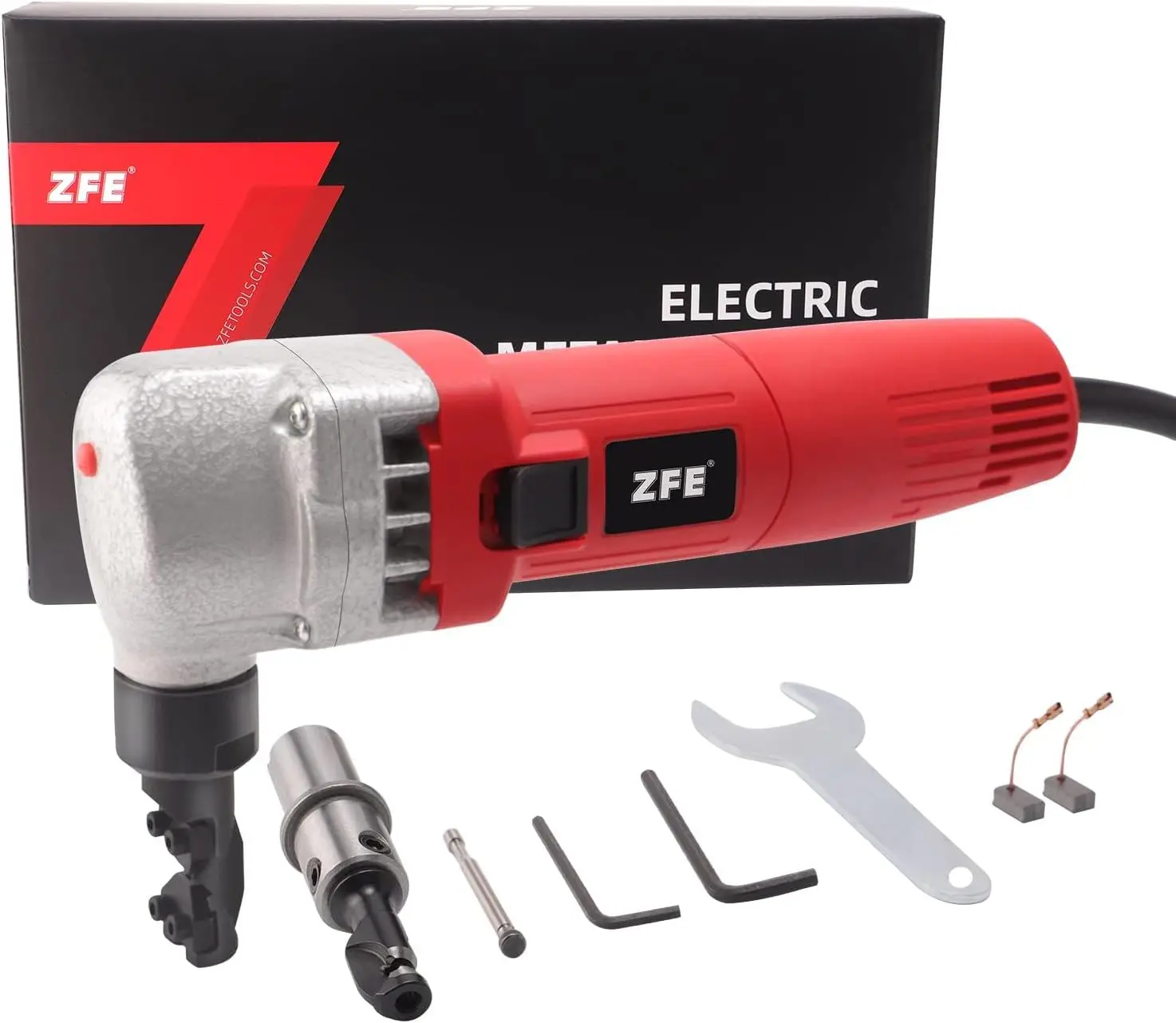 

Electric Metal Nibbler, ZFE 380W Electric Sheet Steel Nibbler Metal Shear with 1700RPM High Speed Rotor for Cutting Stainless St