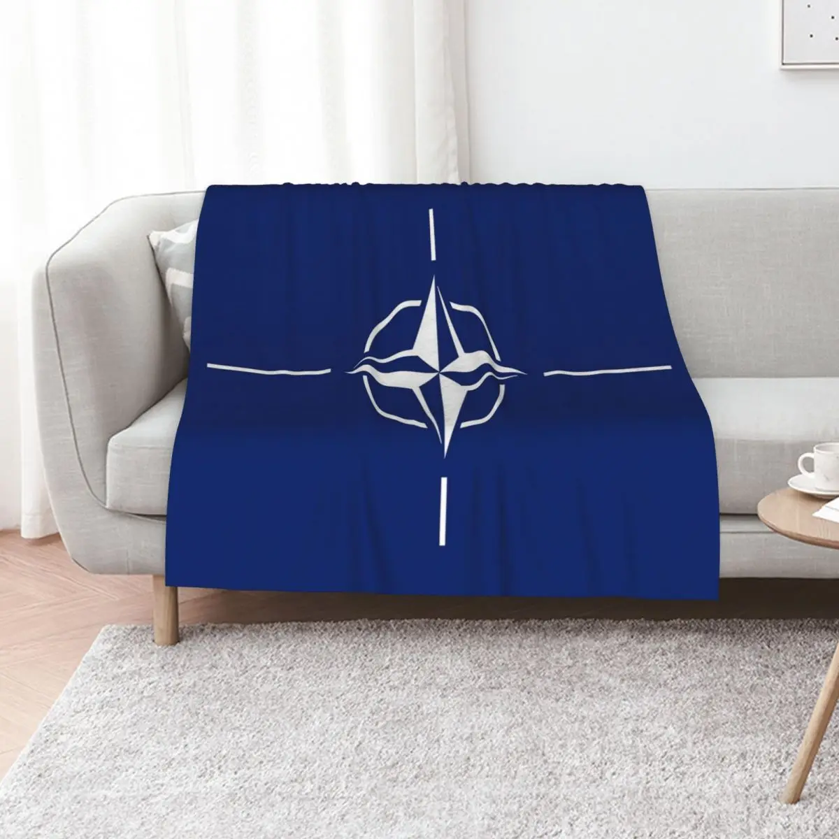 NATO Flag Stickers, Gifts and Products Throw Blanket Luxurious Soft Blanket Holiday Gift for Family