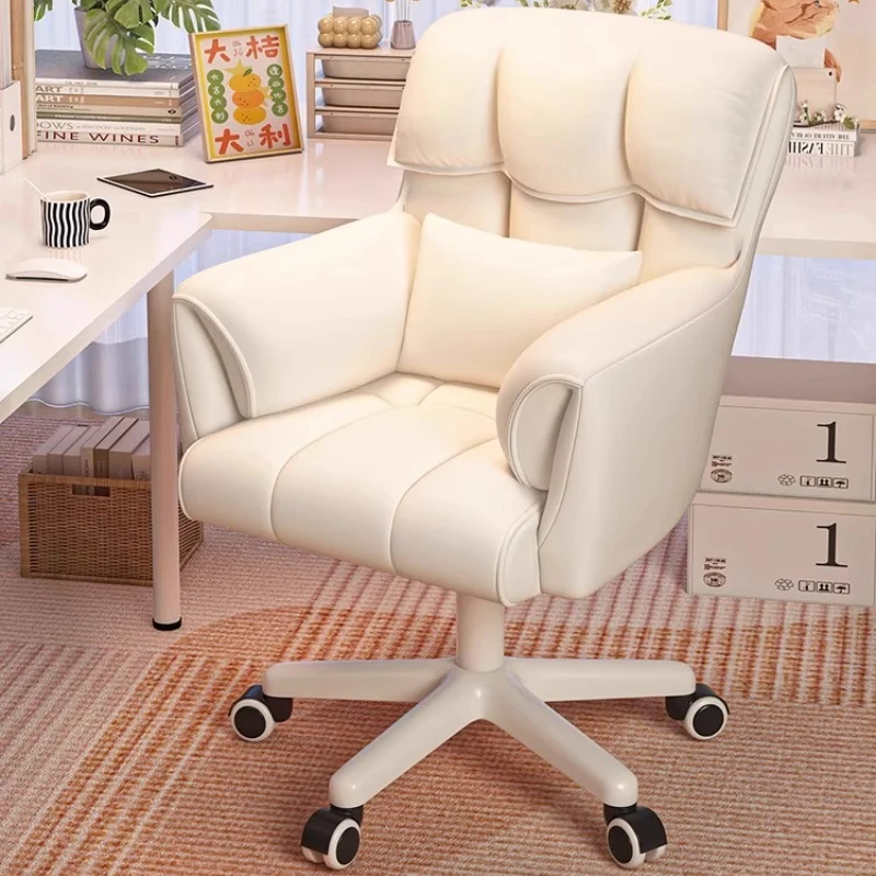 minimalist Elevating office chair interior elegant Comfortable white Ergonomic Chair modern design cadeira ergonómica Furnitures
