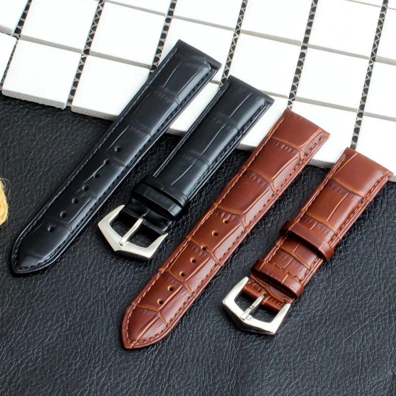 Genuine Calf Hide Leather Watchband 18MM 19MM 20MM 21MM 22MM For PATEK CALATRAVA PHILIPPE Men's Wrist Watch Strap Bracelet