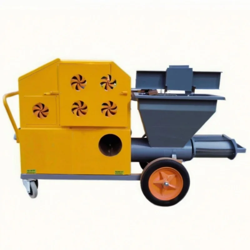 Automatic Painting Spray Paint Machine Airless Plaster Engine Pump Motor Core Components High Efficiency 100L Hopper Best Price