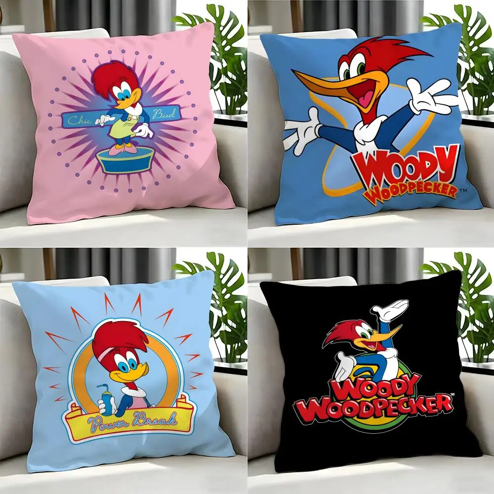 Cartoon Woody Woodpecker Cushion Cover Cushion Cover Set 4Pcs 50x50 45x45 40x40 Pillowcase Decorative Sofa Home Decor