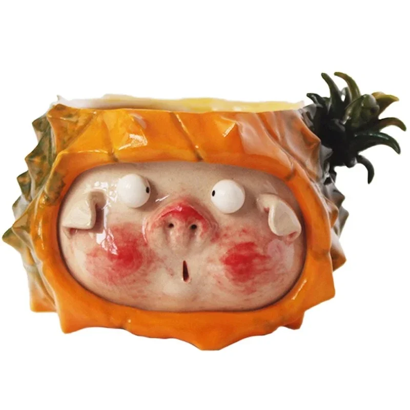 Catering utensils pineapple pig bowl cute yogurt bowl underglaze ceramic small fresh original handmade girl gift