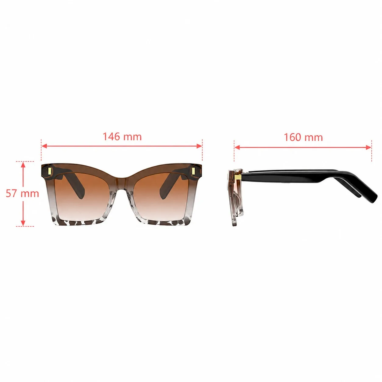 New smart Bluetooth cycling sunglasses with high-end design, high-quality audio for calls, and sporty style