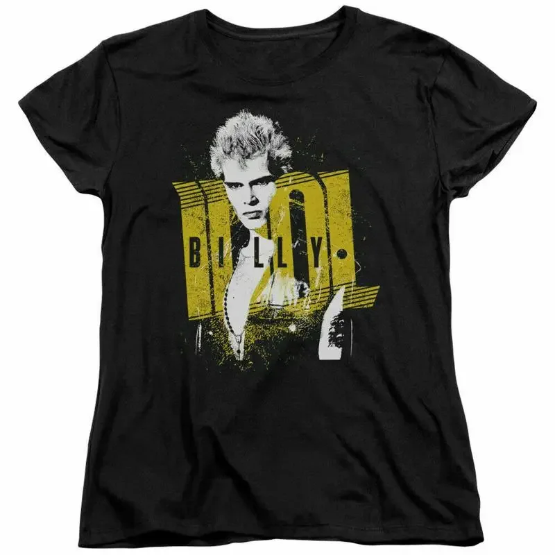 Billy Idol Brash Womens T Shirt Licensed Rock N Roll Music Band Ladies Black
