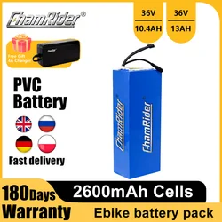 Lithium Battery Chamrider PVC Battery 36V 10.4AH 13A Ebike battery BMS  battery 30A 18650 For Electric bike