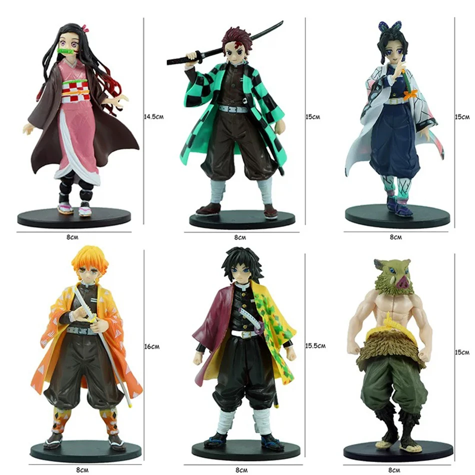 Anime  Demon Slayer Figures Kimetsu No Yaiba Doll Tanjiro Nezuko Zenitsu Figurine Inosuke Warrior Action Figure Model Toys
