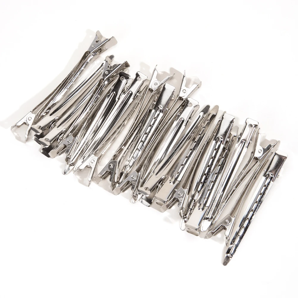 Duck Billed Alligator Curl Clips Stainless Steel Hair Accessories 24 pcs Home Hair Clips Set for Women Styling Sectioning