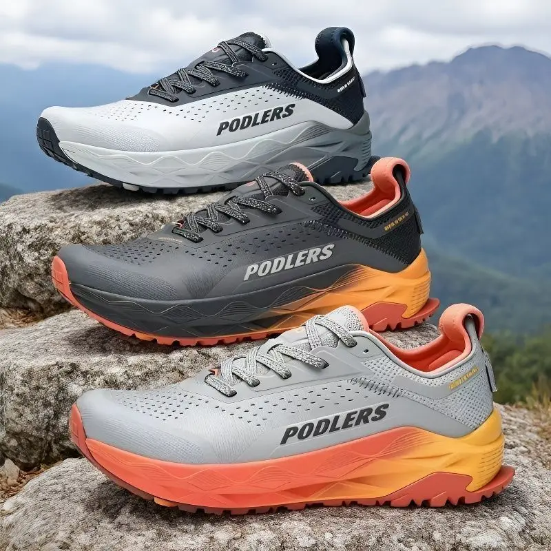Original Brand Comfortable Wide Last Off-road Running Shoe Couples Thick Bottom Walking Jogging Shoe Anti Slip Trekking Sneakers