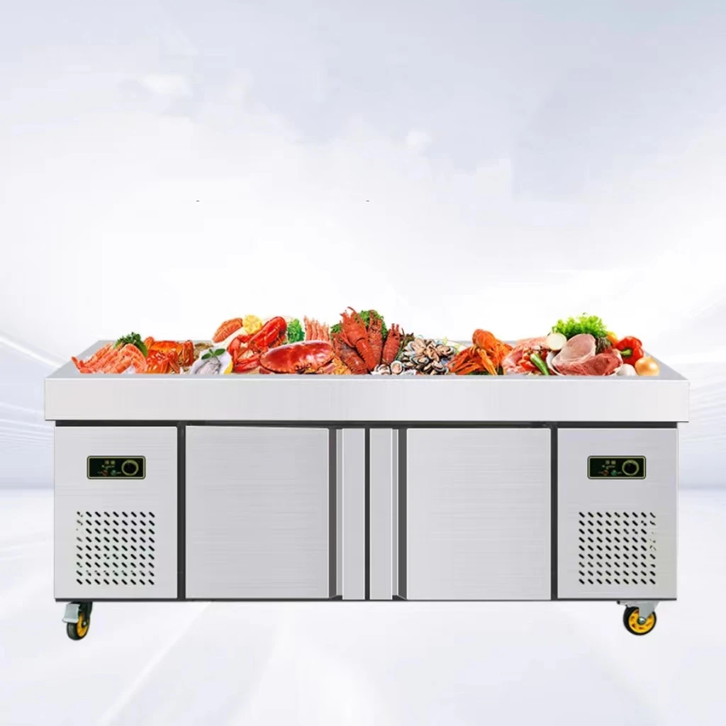 Salad Fridge Pizza Preparation Table Countertop Refrigerator Kitchen Undercounter Refrigerators Salad Cooler