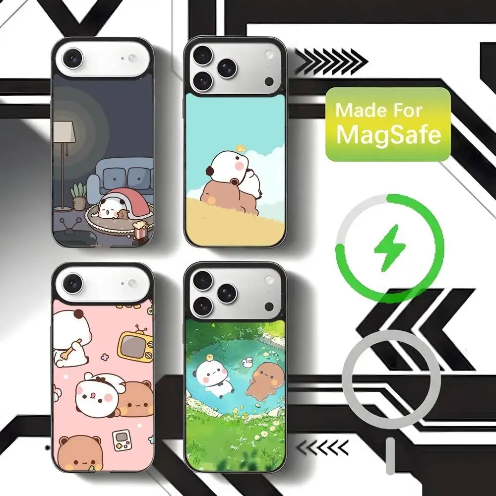 

Cute BuBu DuDu Phone Case For iPhone 17,16,15,14,13,12,11,Pro,Max,Plus,Mini,SE4,E Magnetic Magsafe Wireless Charging