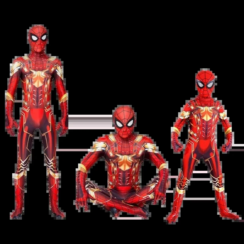 ★ Disfraz de Halloween, Traje de Spiderman Dorado, Zentai, Mono de Superhéroe, Traje de Spandex para Adultos ♥ Todos los rincones del país