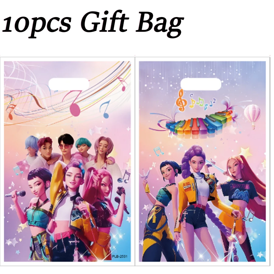10-50 個 K-Ppop デーモンハンターズパーティー用品ギフトバッグキャンディーバッグプラスチックギフトボックスグッディギフトバッグ子供の誕生日クリスマス