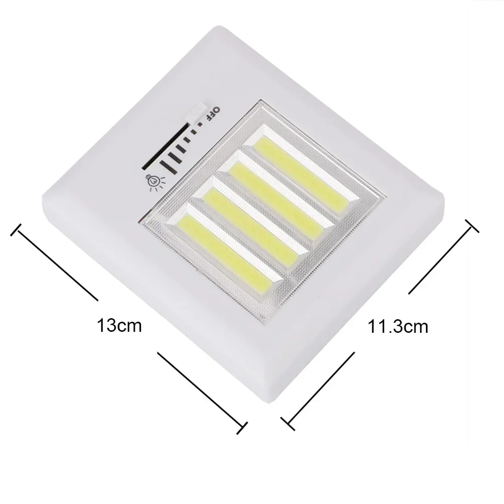 4 COBs LED Lamp Wall Light Battery Operated Cabinet Light Rotary Switch/Slide Switch Corridor Night Light with Magnet