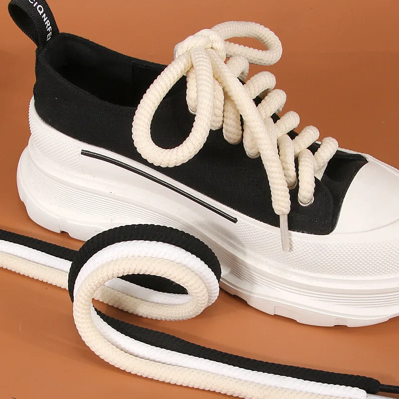 

10mm round Woven Shoelaces for Bread Shoes New Style Durable Comfortable round Shoelaces for Sneakers