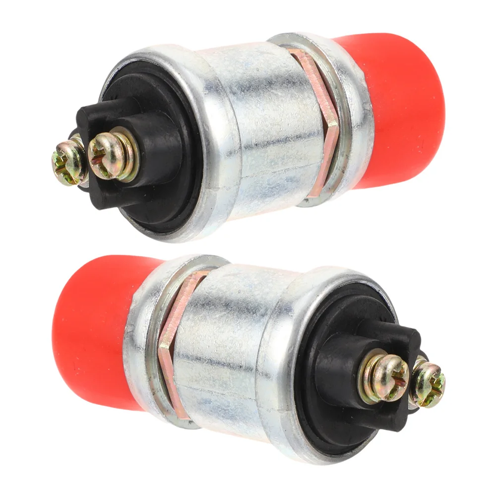 

2pcs Diesel Engine Start Push Button Switch Red Zinc Alloy Waterproof For Cars Trucks Boats Generator Sets Jk260