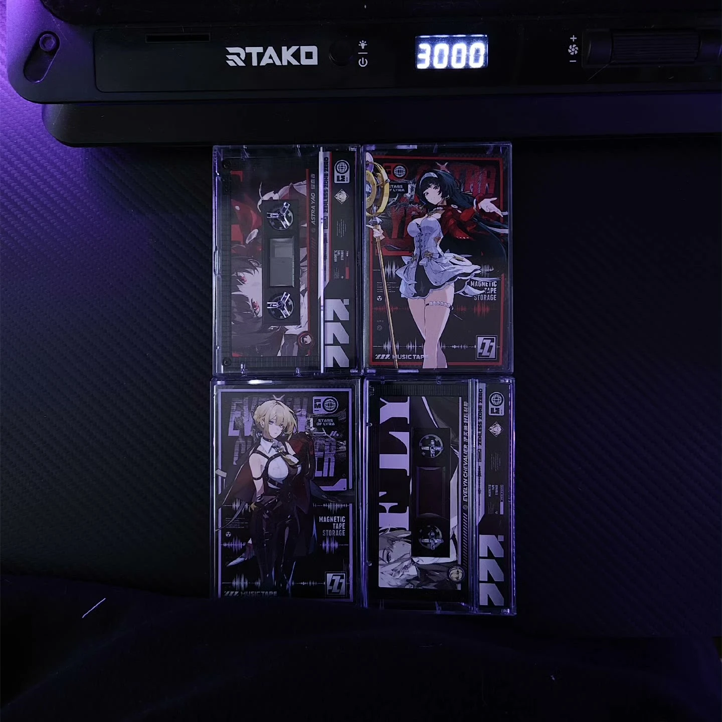 Juego Zenless Zone Zero Evelyn Chevalier cinta musical Astra Yao OST álbum casetes Cosplay grabadora Walkman coche insonoras caja