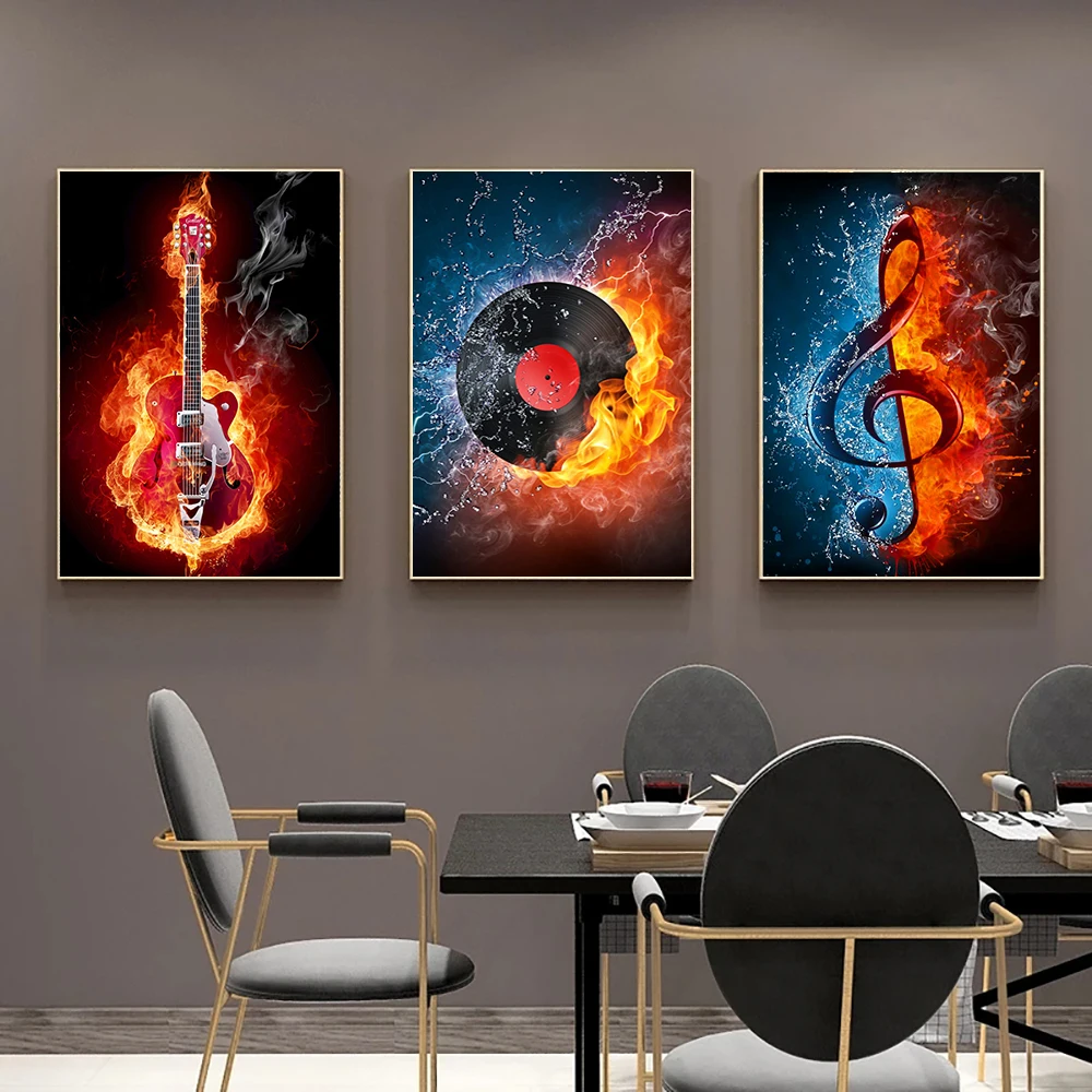 5D DIY Voll Platz/Runde Diamant Malerei Musik Ausrüstung Gitarre Diamant Stickerei Strass Bild Mosaik Hause Dekoration – Detail 3