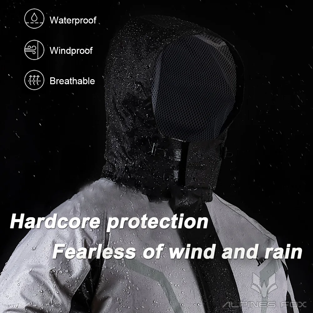 Motorcycle riding suit raincoat rainstorm proof men's split suit women's windproof waterproof reflective fashionable raincoat