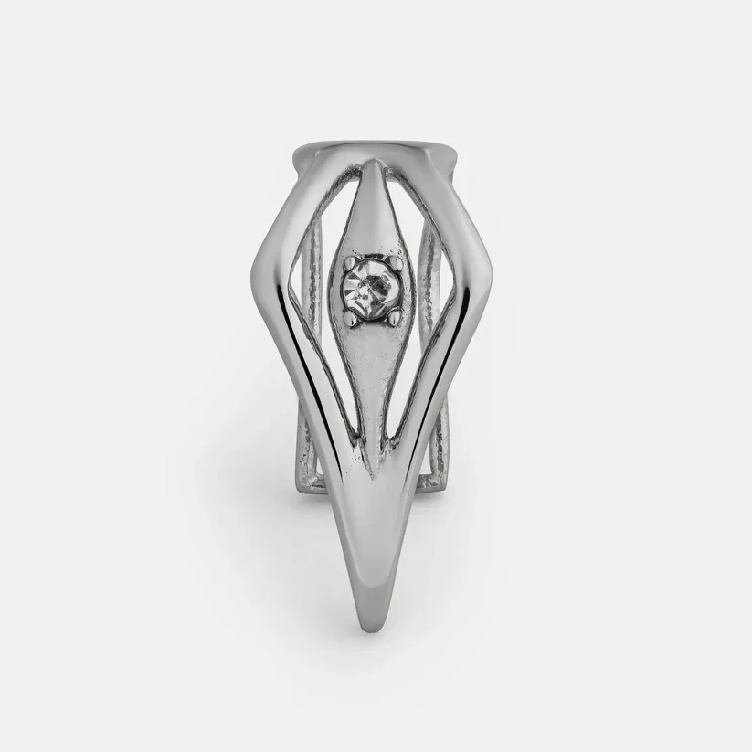 Gothic Geometric Beast Tooth Metal No Piercing Lip Clip Ear Clip For Men Women Party Cosplay Individuality Face Accessories view 3