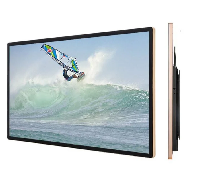 Wall mount super thin 32 inch bus advertising screen Android 7.1 1GB 8GB ADS software 4G module fixed back of the driver