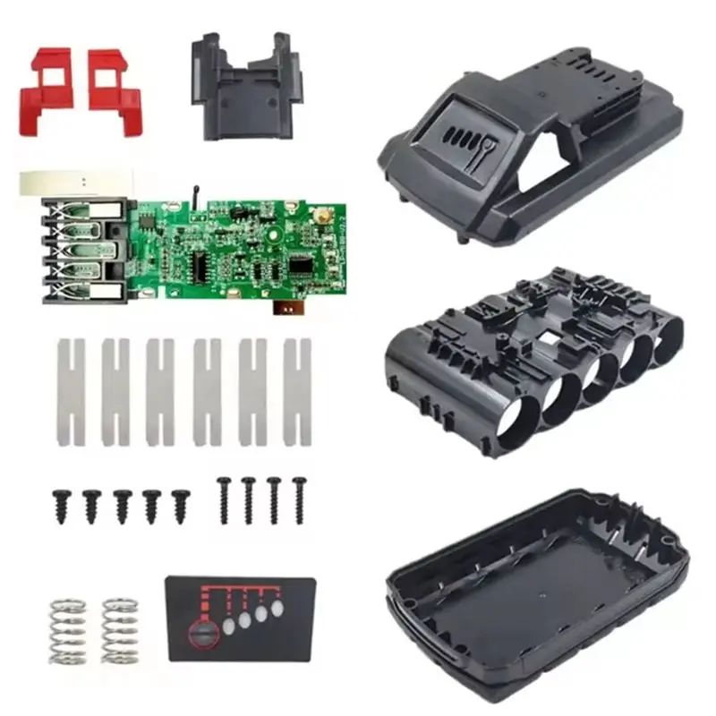 

Защитная пластина для зарядки ABGG, пластиковый корпус для 5-элементных литиевых аккумуляторов, совместимый с корпусом для литиевых аккумуляторов M18 18V.