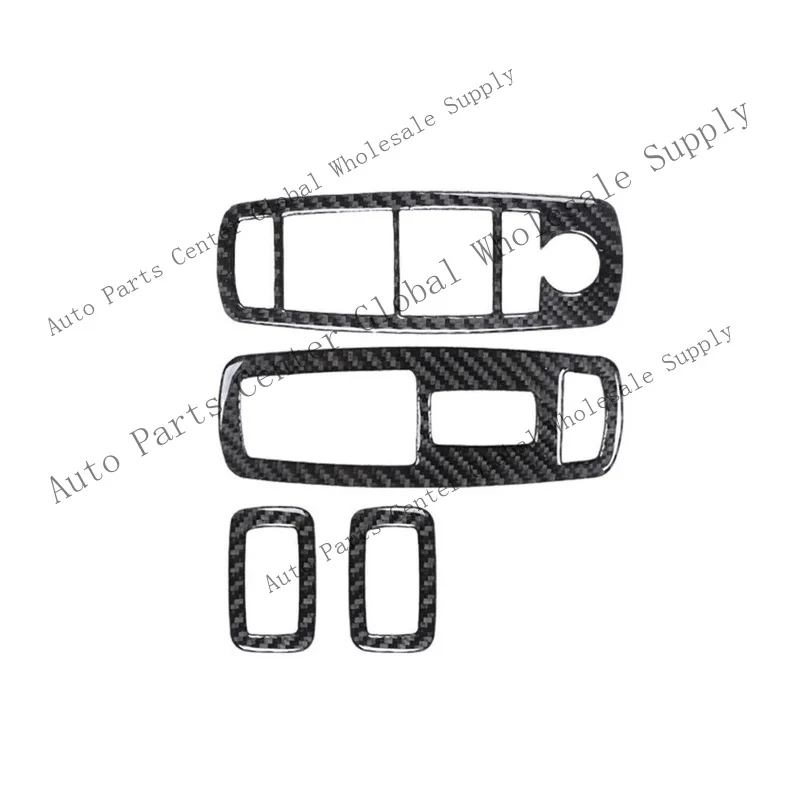 L+ 4pcs For Chrysler 300 2015-21 Carbon Fiber Window Switch Interior Cover Trim