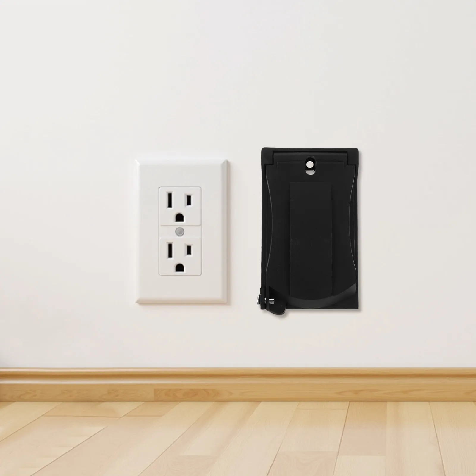 1-Gang Vertical Outdoor Socket Cover Pa66 Waterproof Weatherproof Protective Electrical Outlet Box Splash Proof Receptacle