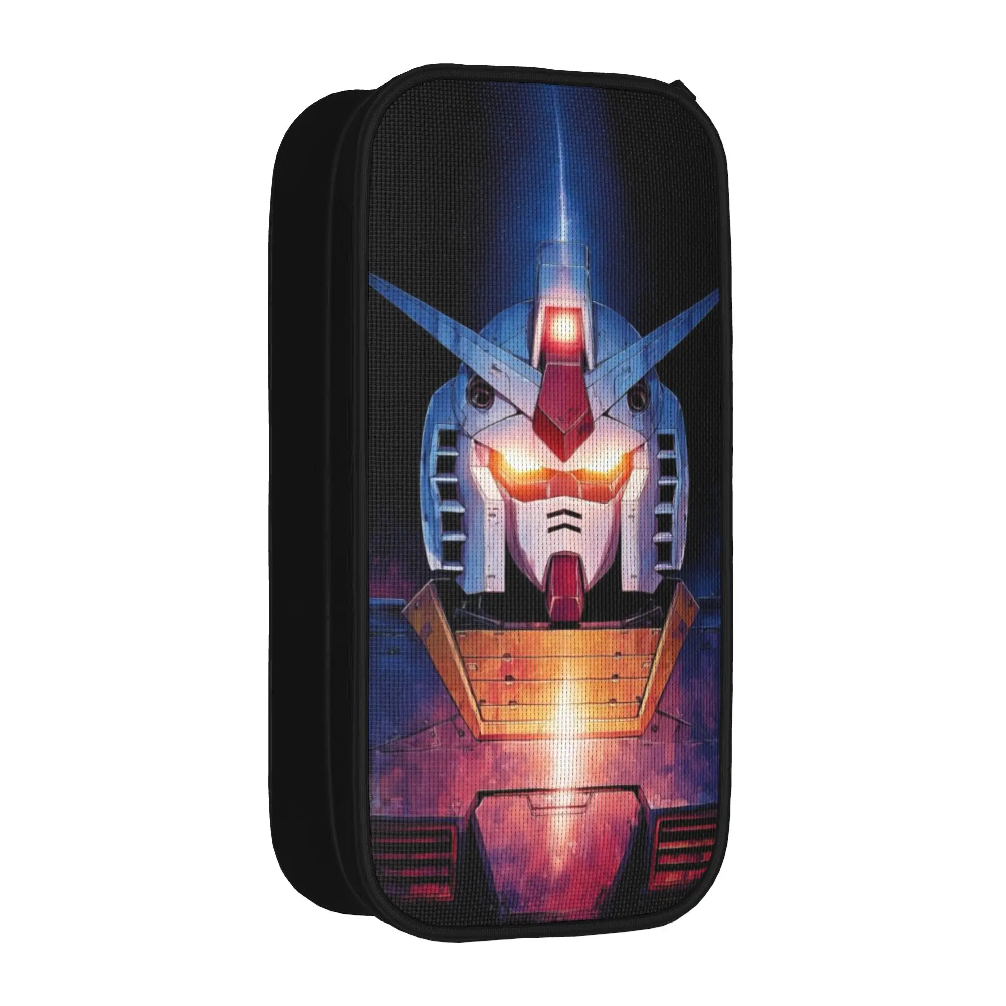 mobile suit gundams Pencil Case Double Layer Large Capacity School Accessories Pencil Bag Gift