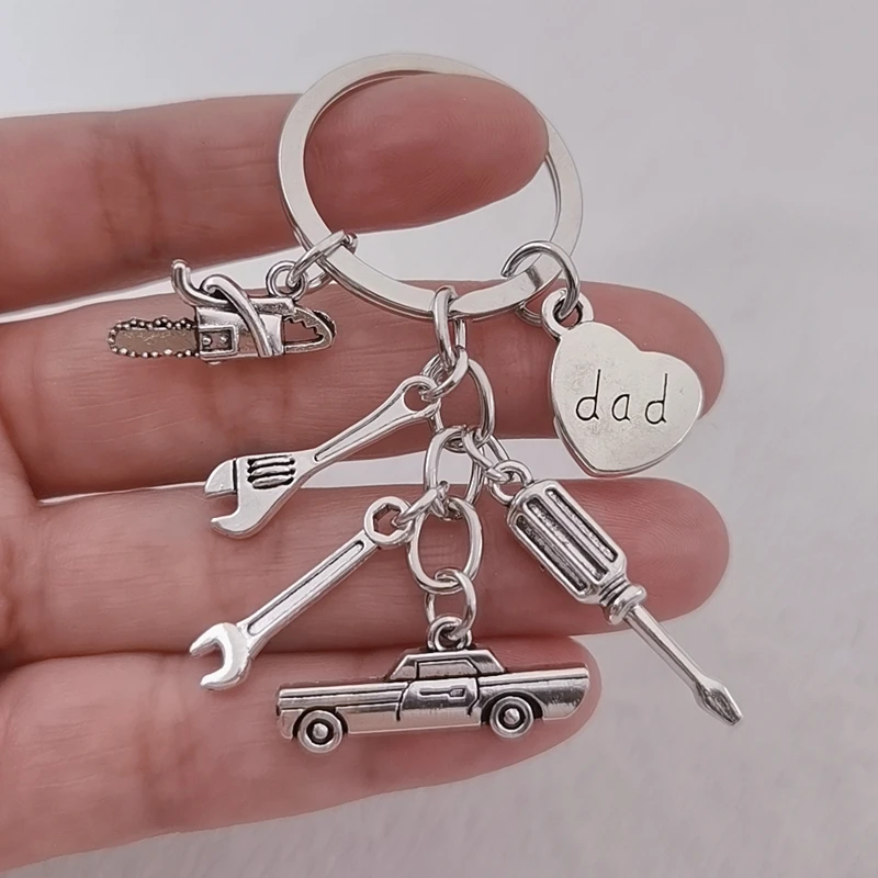 Dad Keychain Mechanic's Keychain Father's Day Gifts Car Lover Gift Tools Gift Dad Gift Father Keychain Hand Stampe Souvenir